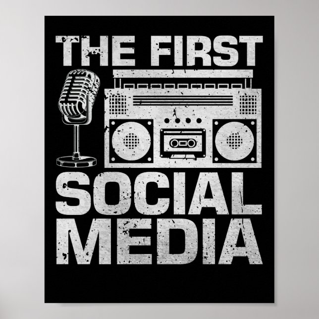 Poster Première radio amateur de médias sociaux Ham Radio (Devant)