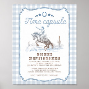 Poster Première Rodéo Signe de capsule temporelle occiden