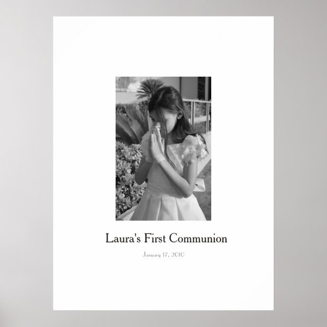 Poster Première Sainte Communion Se Connecter Conseil du  (Devant)