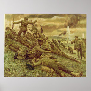 Poster Première vague à Omaha par Ken Riley
