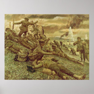 Poster Première vague à Omaha par Ken Riley Deuxième Guer