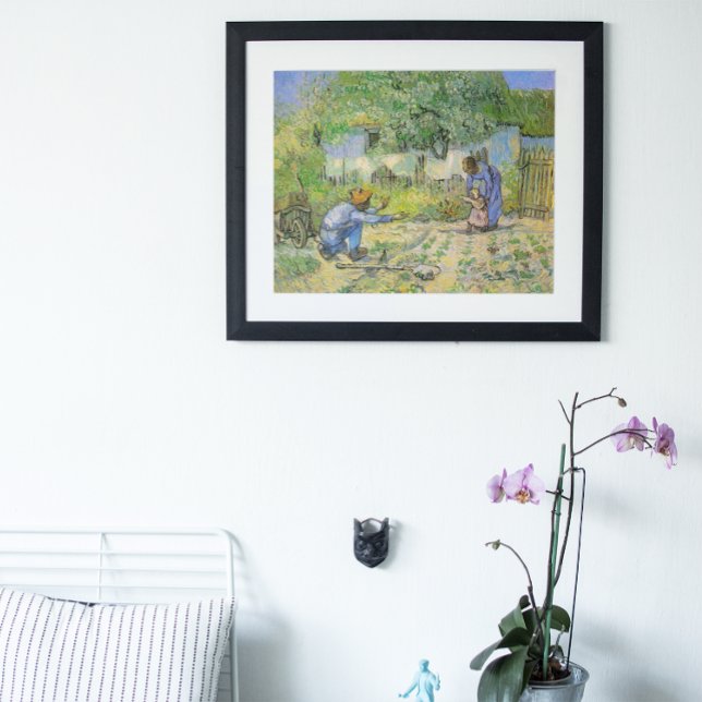 Poster Premières étapes (après Millet) par Vincent van Go (Créateur téléchargé)