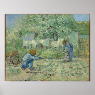 Poster Premiers pas, après Millet 1890 Vincent van Gogh S