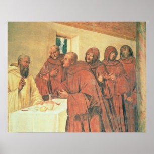 Poster Prenant la communion, de la vie de St Benoît (f