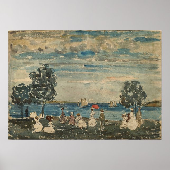Poster Prendergast - Figures sur une plage 1910 (Devant)