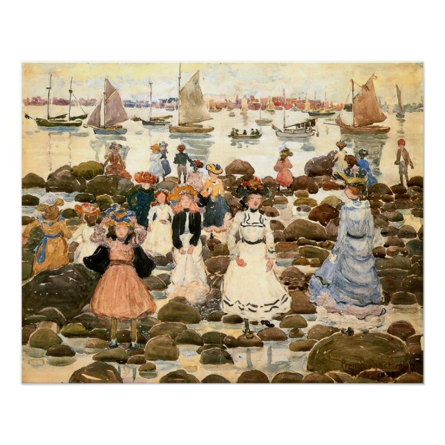 Poster Prendergast - Low Tide, Beachmont, (Devant)
