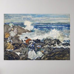 Poster Prendergast - Roches Vagues Et Figures
