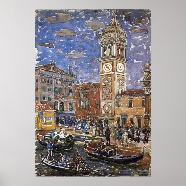 Poster Prendergast - San Maria Formosa Venice 1912 (Devant)