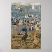 Prendergast - Scène de plage Rive Nord, Normandie