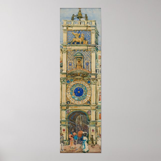 Poster Prendergast - Tour de l'horloge Venise (Devant)