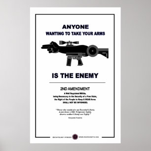Poster Prendre les armes - 2e amendement