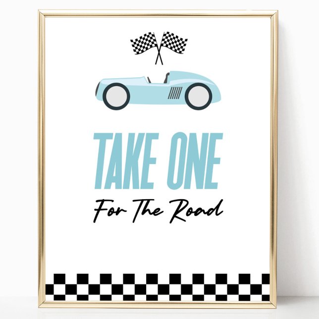 Poster Prenez-En Un Pour La Route Rouge Voiture Favors Si (Créateur téléchargé)