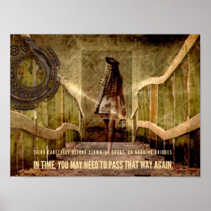 Poster Prenez garde de l'affiche de motivation orientée