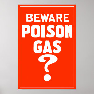 Poster Prenez garde du gaz toxique ? - WW1