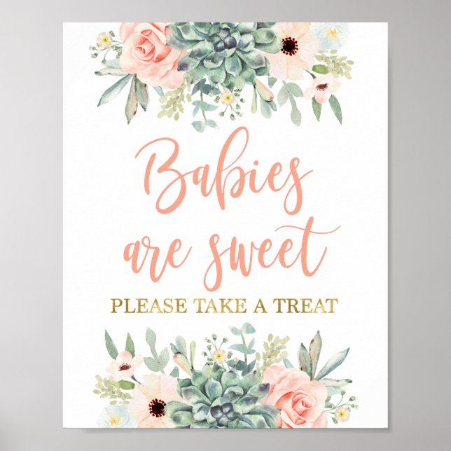 Poster Prenez un gâteau succulent signe (Devant)