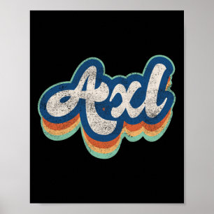 Poster Prénom Garçon style Vintage les années 70 80s Pers