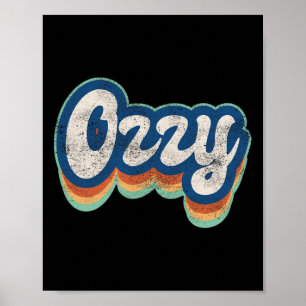 Poster Prénom Ozzy Boy Style Vintage les années 70 80s Pe