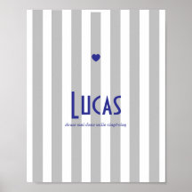 Poster prénom riviera gris