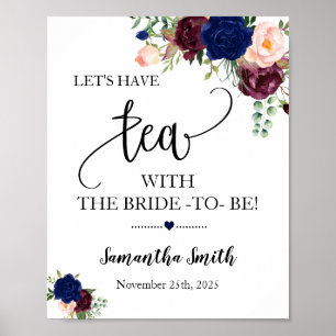 Poster Prenons le thé avec la future mariée pour un maria