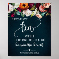Prenons le thé avec la mariée Navy Wine Wedding Sh