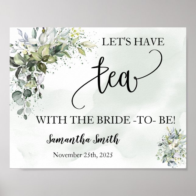 Poster Prenons le thé avec la mariée shower de mariage eu (Devant)
