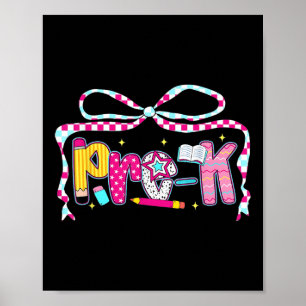 Poster Prépa Groovy Pré-maternelle Coquette Nœud Retour À