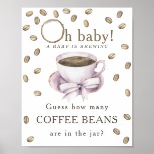 Poster Préparation du café - Combien de grains de café