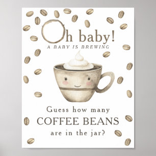 Poster Préparer du café - Combien de grains de café