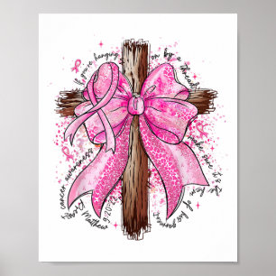 Poster Preppy Jesus Nk Bow Croix du cancer du sein Sensib
