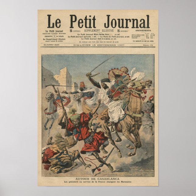 Poster Près de Casablanca les goumiers chargent (Devant)