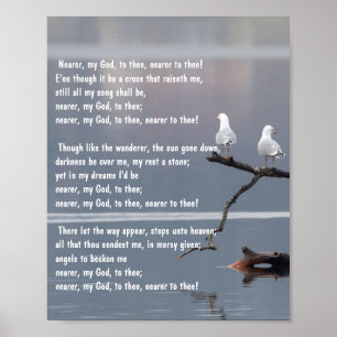 Poster Près de mon Dieu à l'Eglise Hymne chrétien