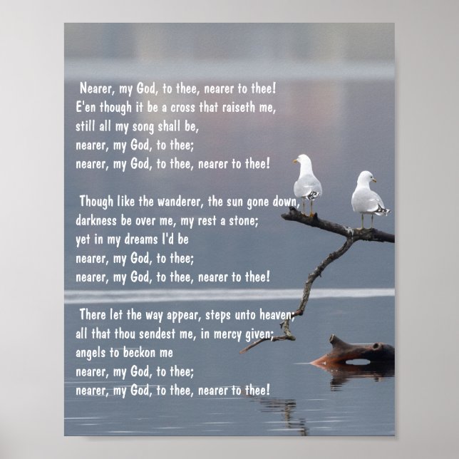 Poster Près de mon Dieu à l'Eglise Hymne chrétien (Devant)