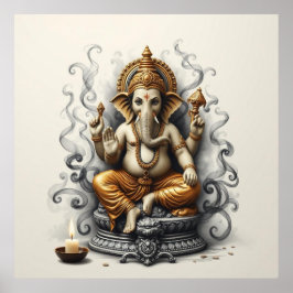 Poster Présence divine : Art Ganesha
