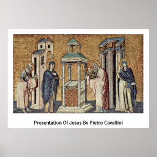 Poster Présentation De Jésus Par Pietro Cavallini