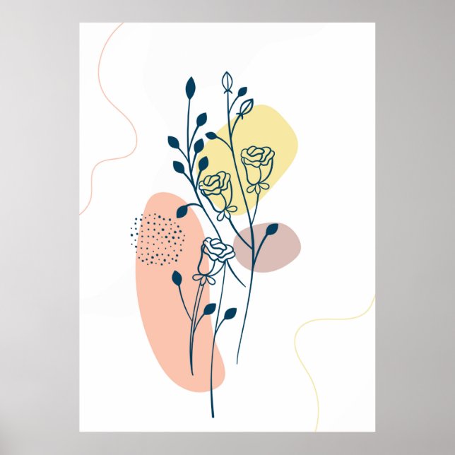 Poster Présentation de l'affiche de fleurs (Devant)