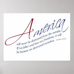 Poster Préservant les libertés de l'Amérique - Abraham