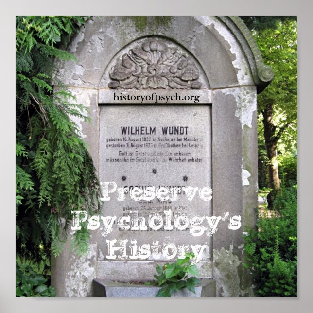 Poster Préserver l'histoire de la psychologie (Devant)