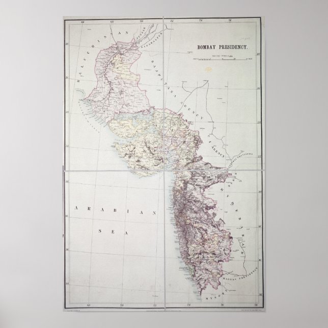 Poster Présidence de Bombay, 1890 (Devant)