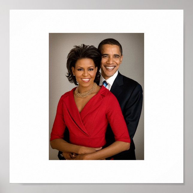 POSTER PRÉSIDENT BARACK OBAMA & MICHELLE OBAMA (Devant)
