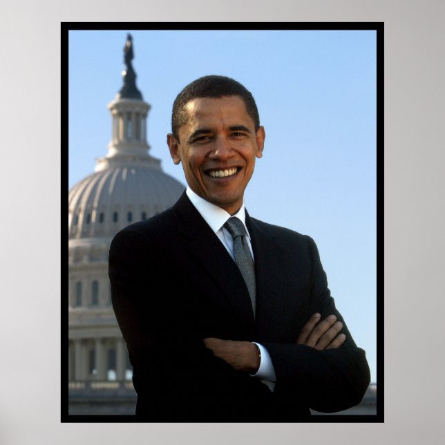 Poster Président Barack Obama Portrait de sénateur (Devant)