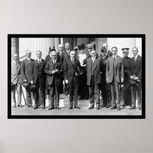 Poster Président Coolidge et Herbert Hoover 1923