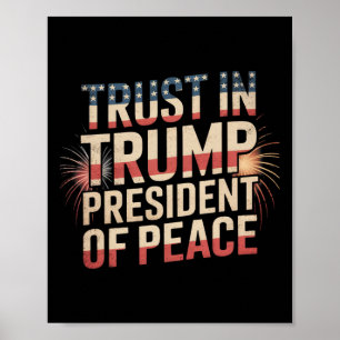 Poster Président de la paix Confiance en Trump 1