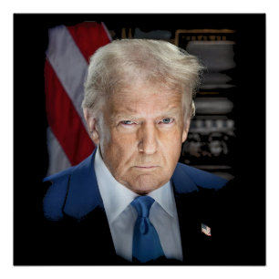 Poster Président Donald Trump 45 47 USA Patriote