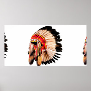 Poster président en chef des indiens d'amérique latine (i