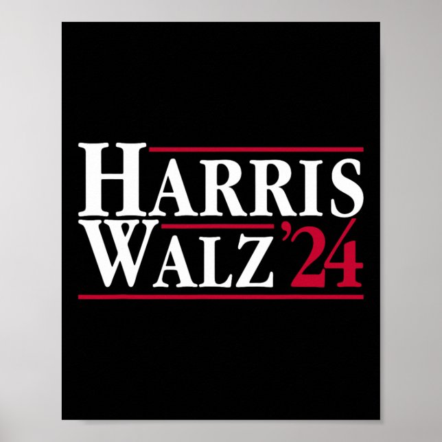 Poster Président Kamala Harris Tim Walz Vp Brat Cat Ladie (Devant)