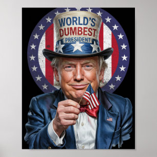 Poster Président le plus bête du monde - Donald Trump Sar