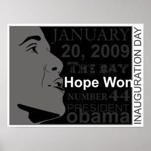 Poster président obama - jour d'inauguration