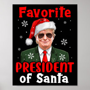 Poster Président Préféré De Père Noël Xmas Trump Fier Won