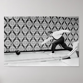Poster Président Richard Nixon Bowling - 1971