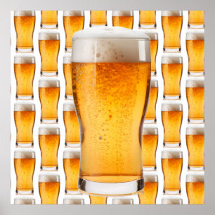 Poster Presque 99 bouteilles de bière sur le mur